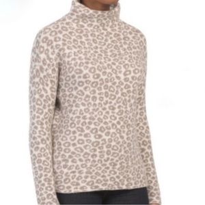 Christian Siriano merino wool leopard print sweater